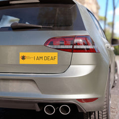 I Am Deaf Car Magnet
