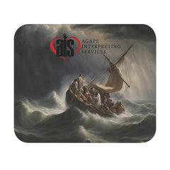 AIS Jesus In Storm Mouse Pad, Artistic Desk Accessory, Office Decor Gift, Unique Computer Mousepad, Customized Mousepad