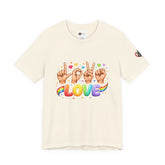 Women ASL Love Expression – Vibrant Sign Language T-Shirt Design