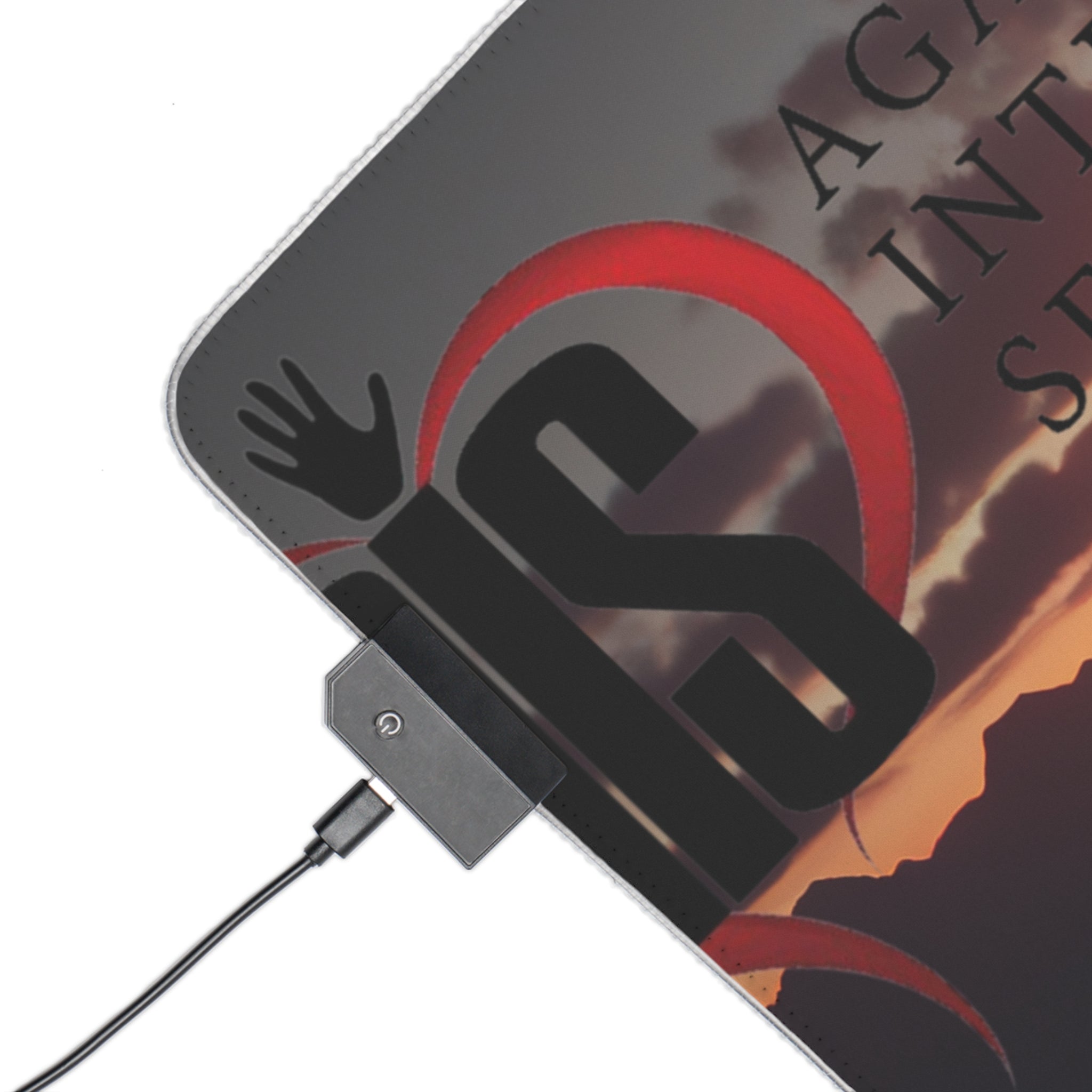 AIS RGB LED Gaming Mouse Pad with Inspirational Design, Perfect for Gamers, Desk Accessory, Gamer Gift, Office Decor