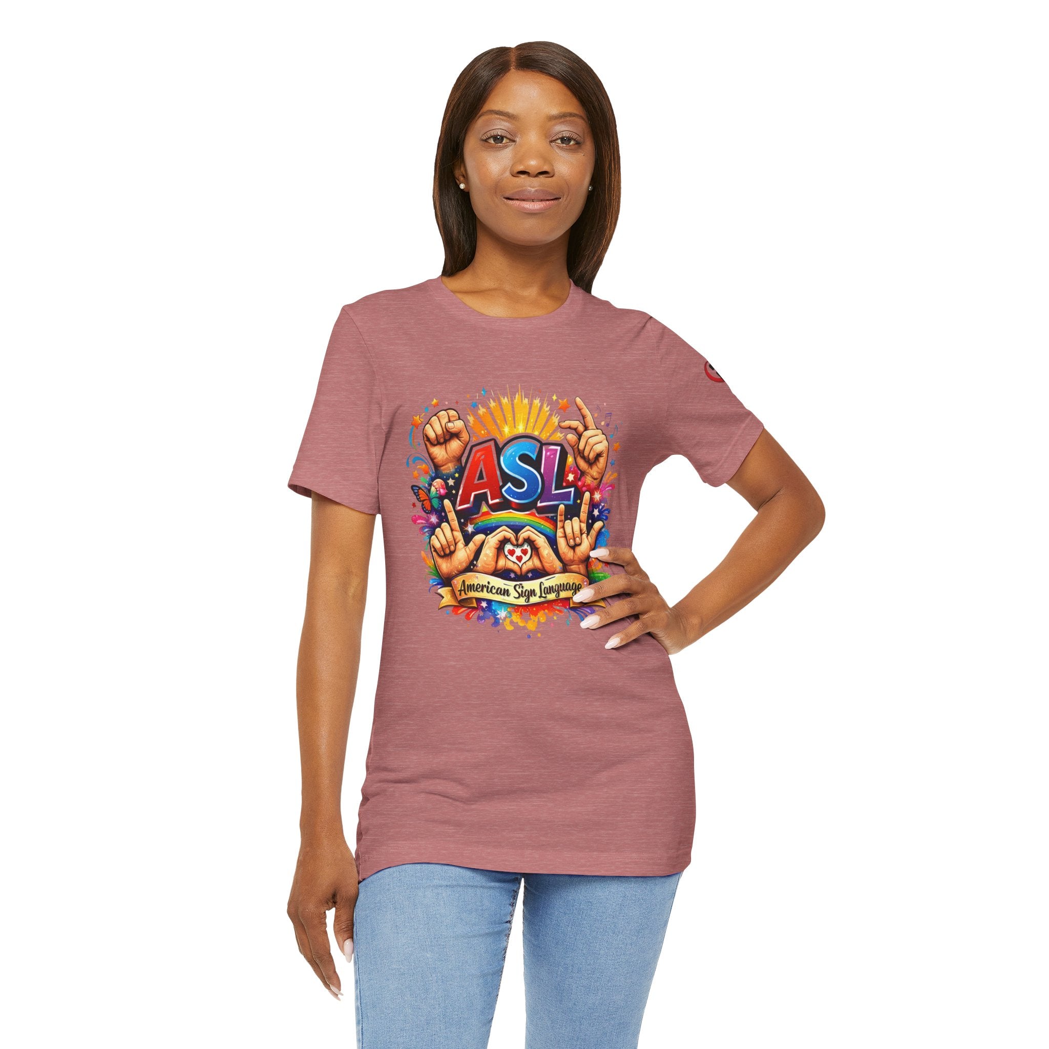 Women ASL Pride Explosion – American Sign Language Unity Tee