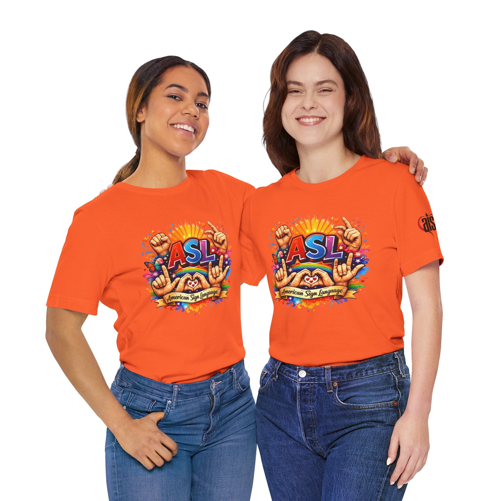 Women ASL Pride Explosion – American Sign Language Unity Tee