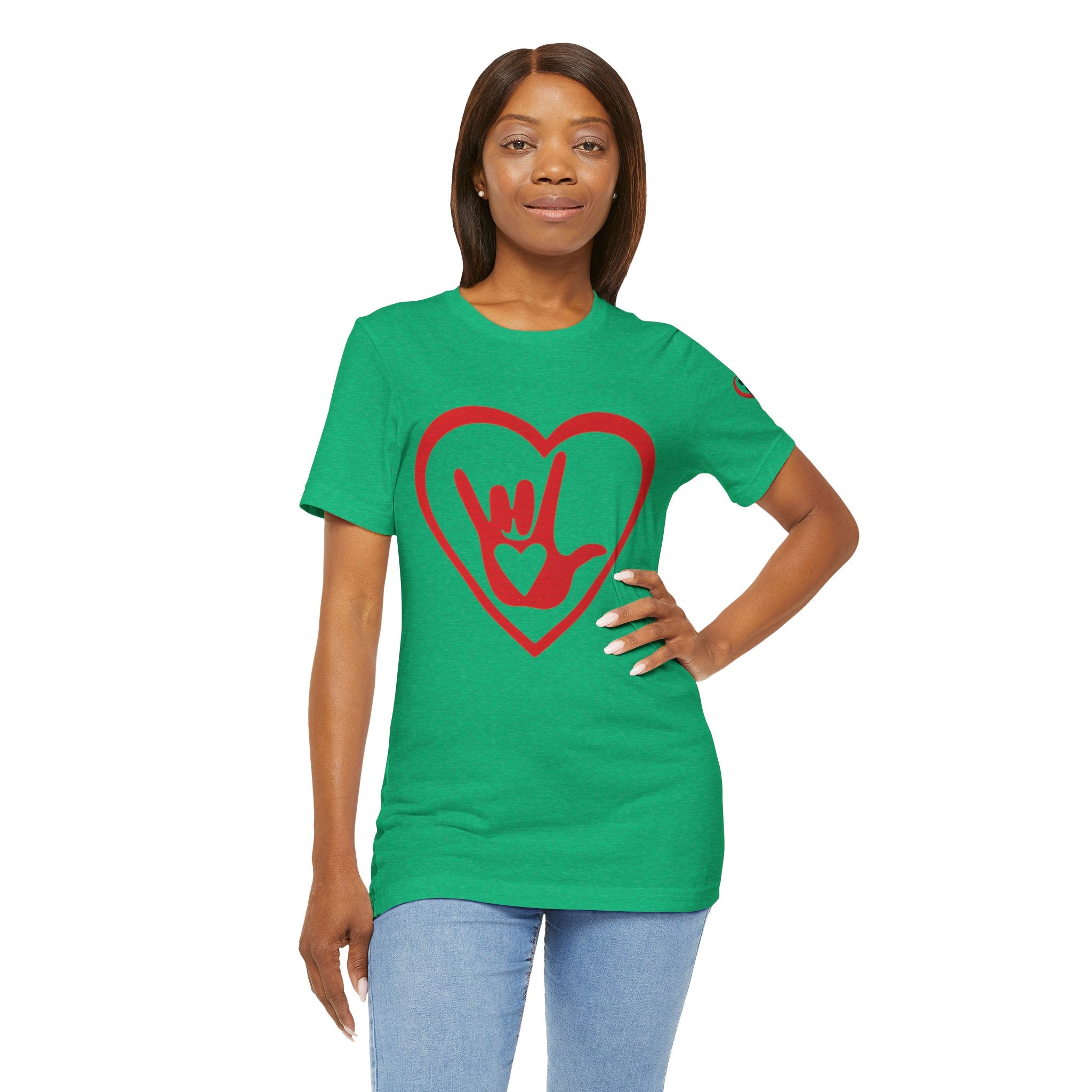 Women Soft Premium T-Shirt - ASL Heart and I Love You Hand Sign
