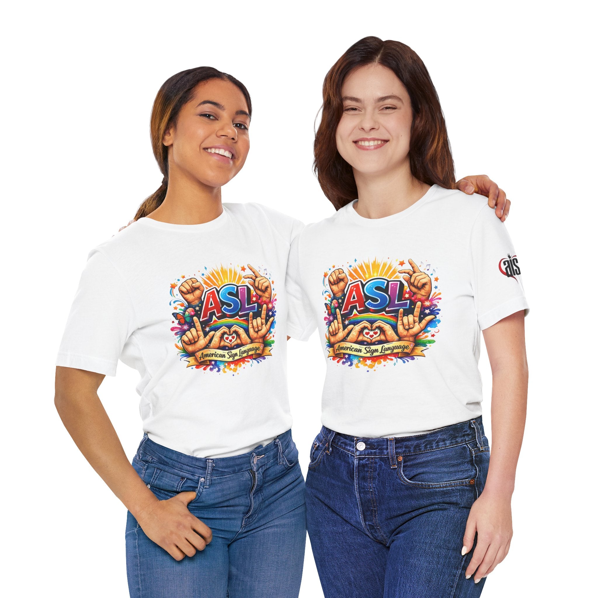 Women ASL Pride Explosion – American Sign Language Unity Tee