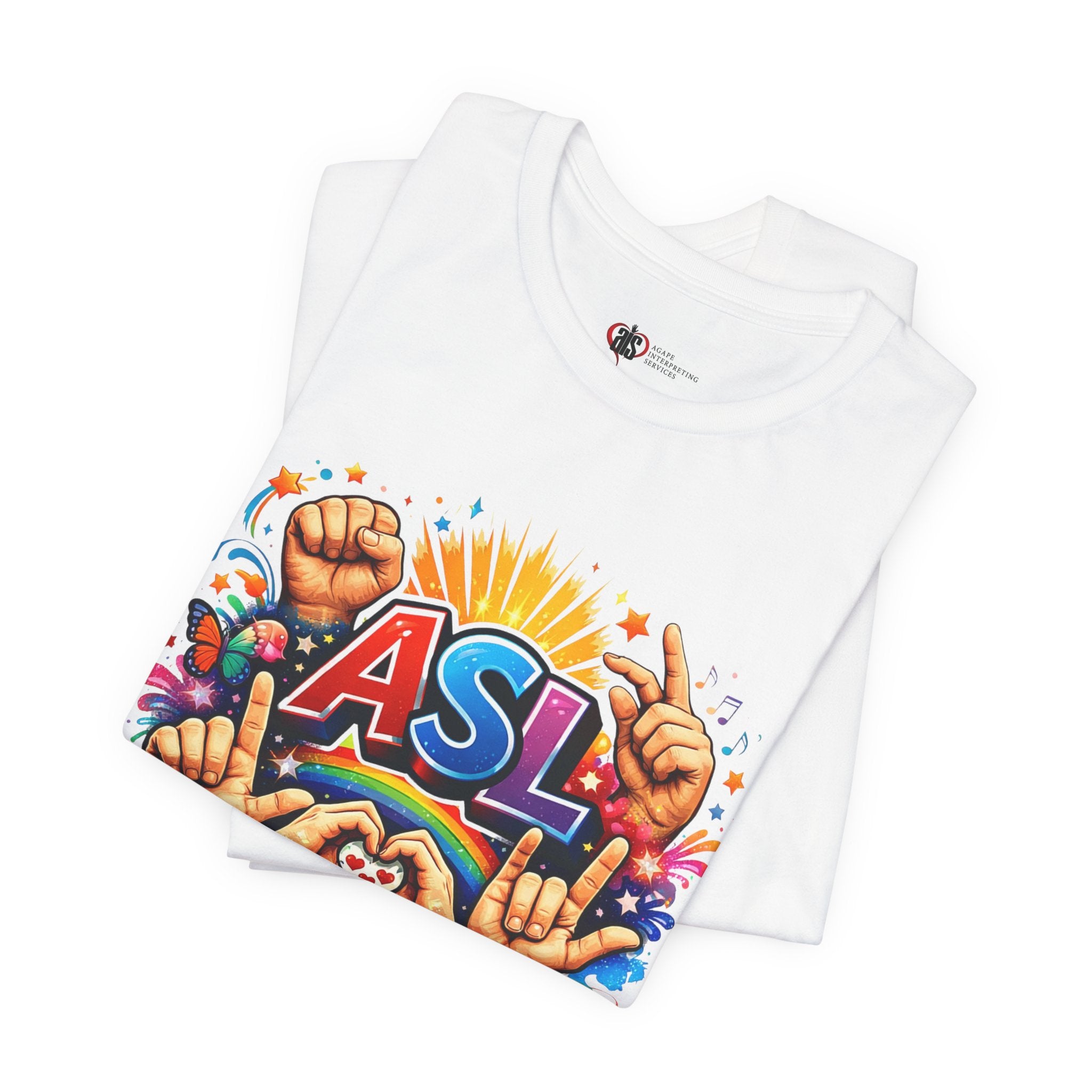 Women ASL Pride Explosion – American Sign Language Unity Tee