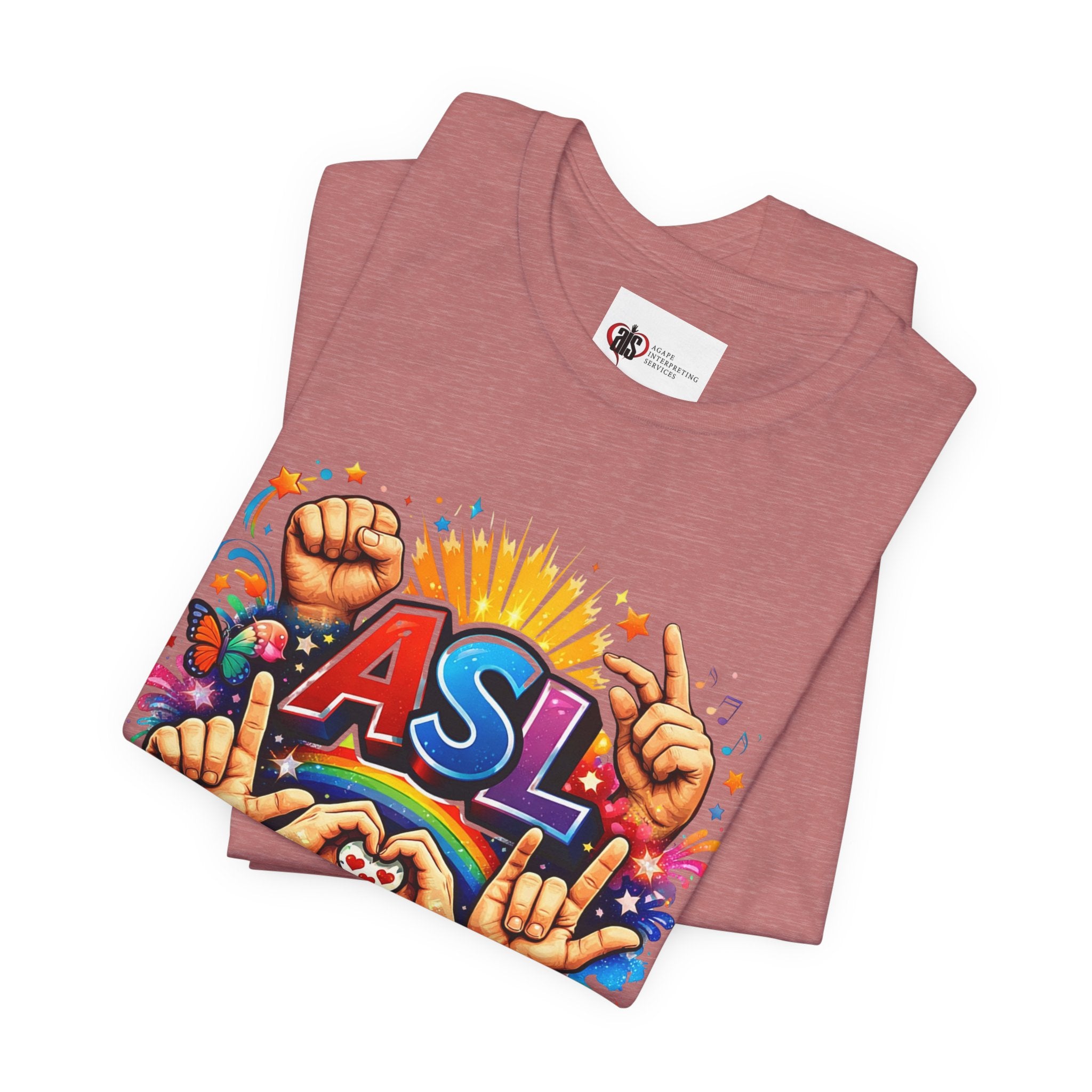 Women ASL Pride Explosion – American Sign Language Unity Tee