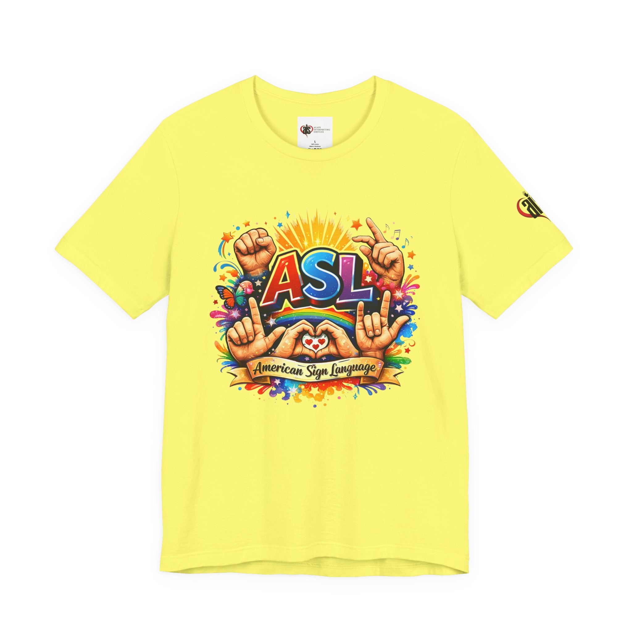 Asl Unity Women ASL Pride Explosion – American Sign Language Unity Tee – AGAPE ...
