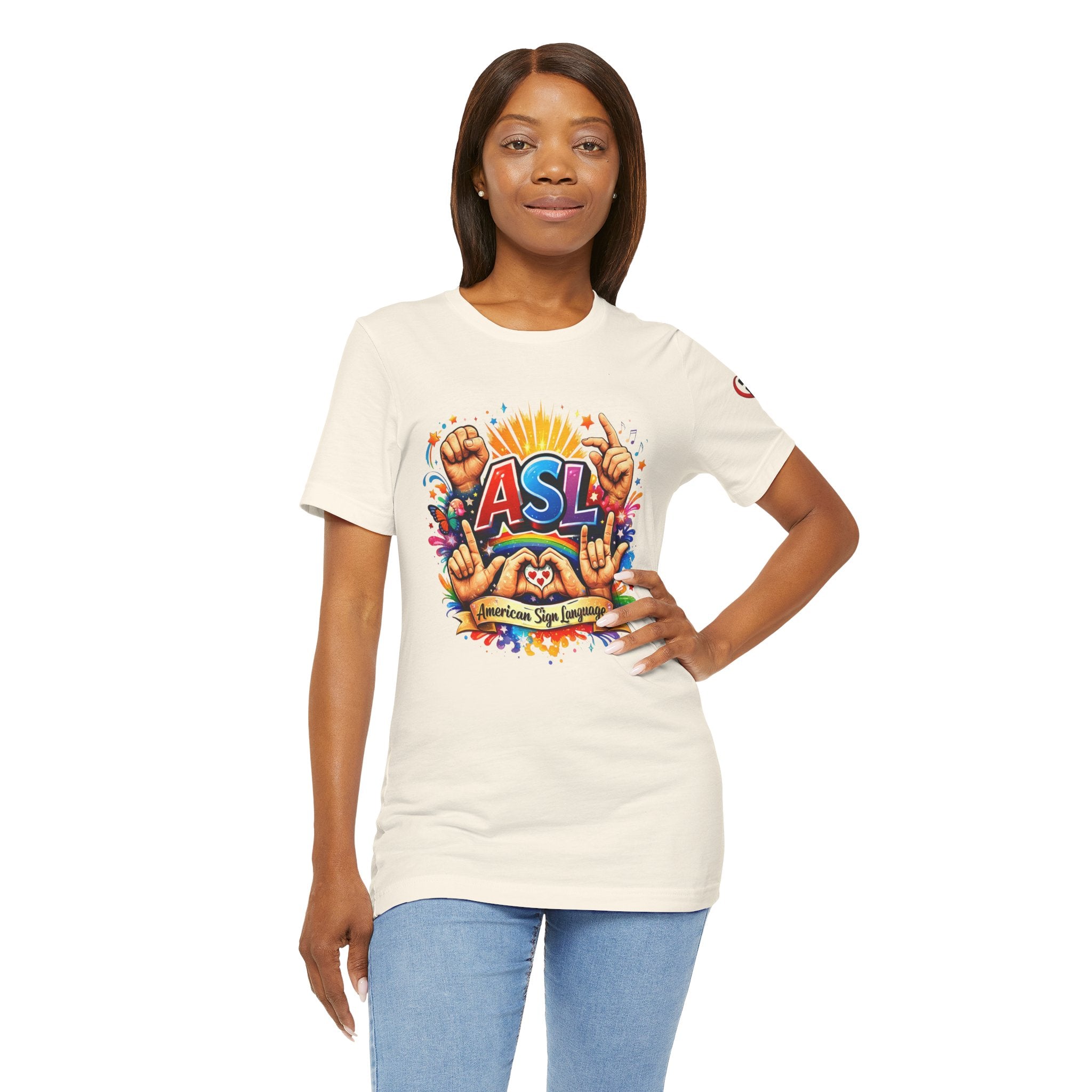 Women ASL Pride Explosion – American Sign Language Unity Tee