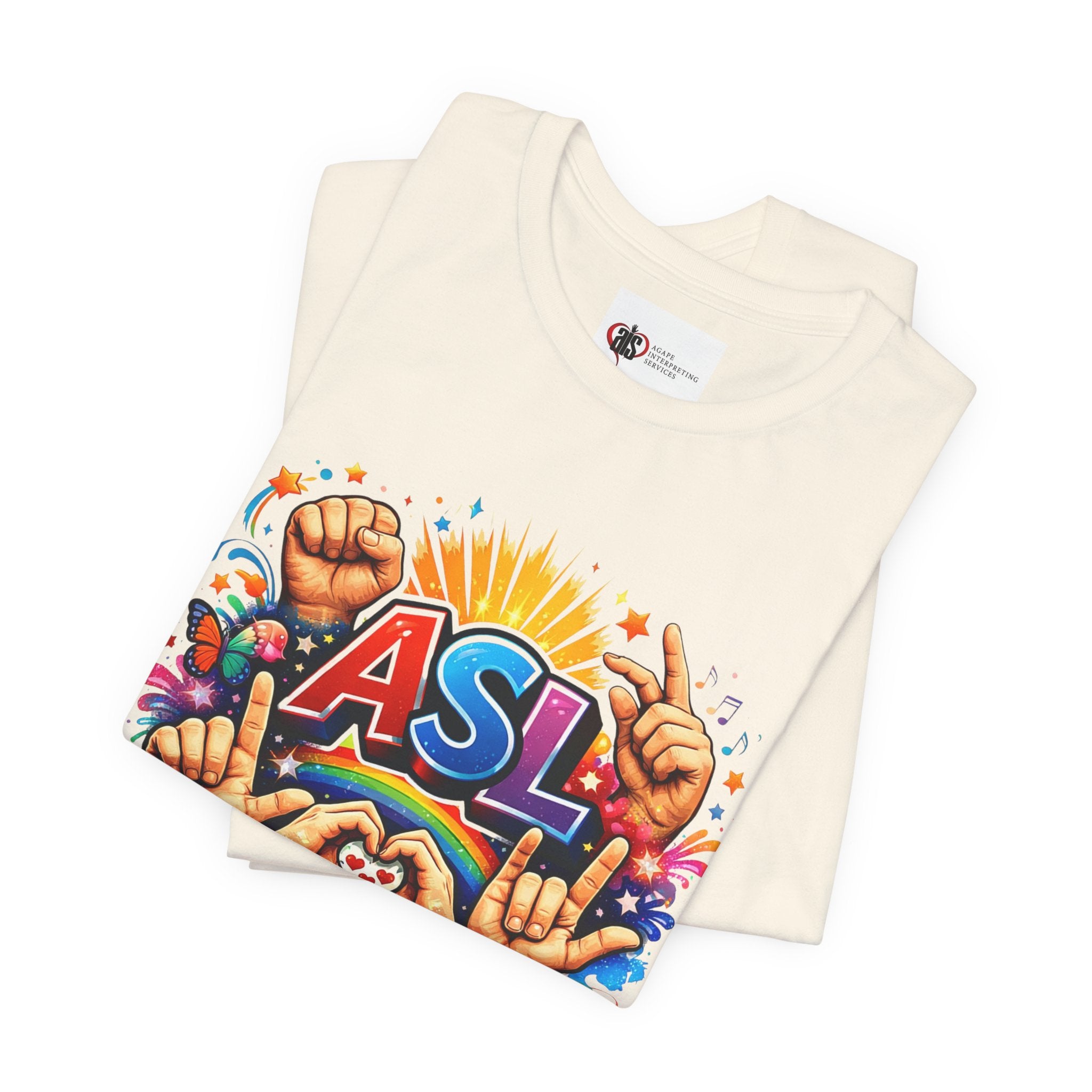 Women ASL Pride Explosion – American Sign Language Unity Tee