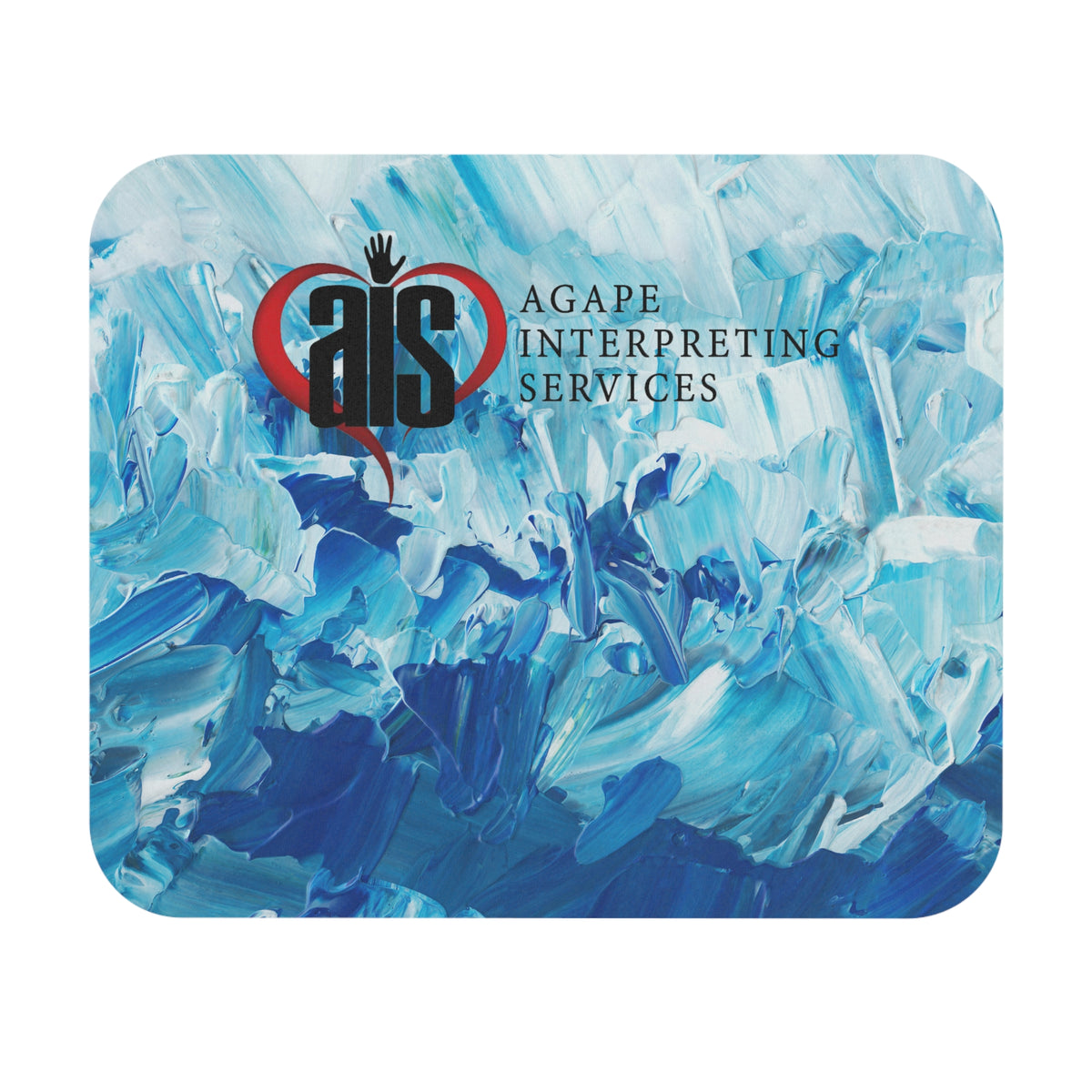 AIS Stylish Abstract Blue Painting Mouse Pad