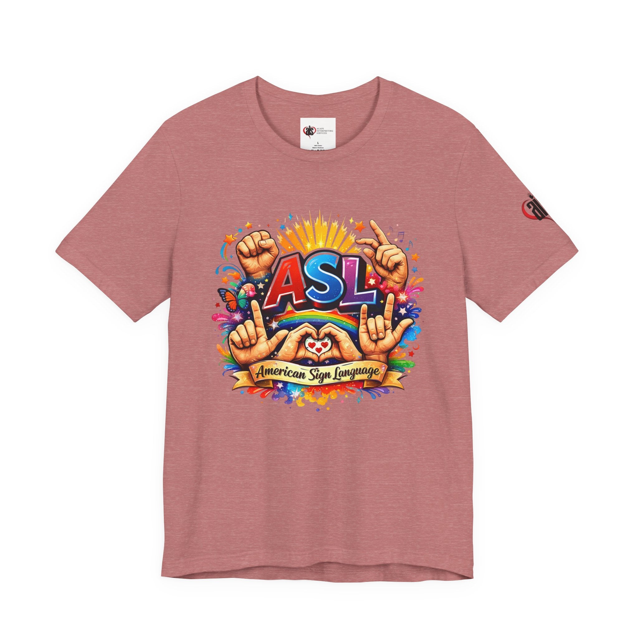 Asl Unity Women ASL Pride Explosion – American Sign Language Unity Tee – AGAPE ...