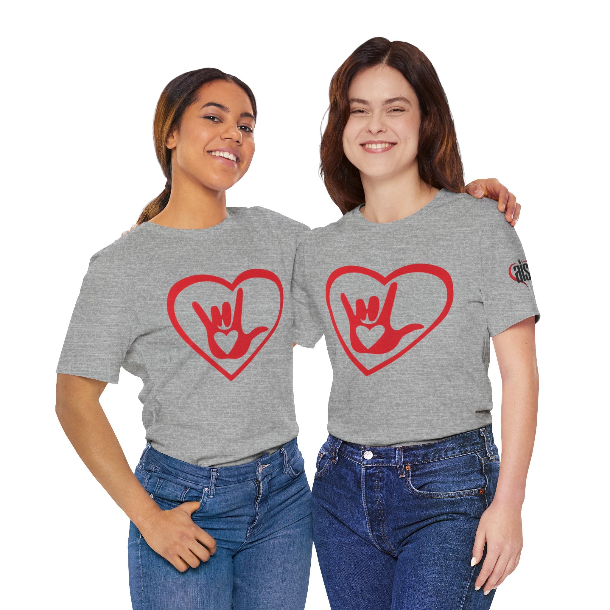 Women Soft Premium T-Shirt - ASL Heart and I Love You Hand Sign