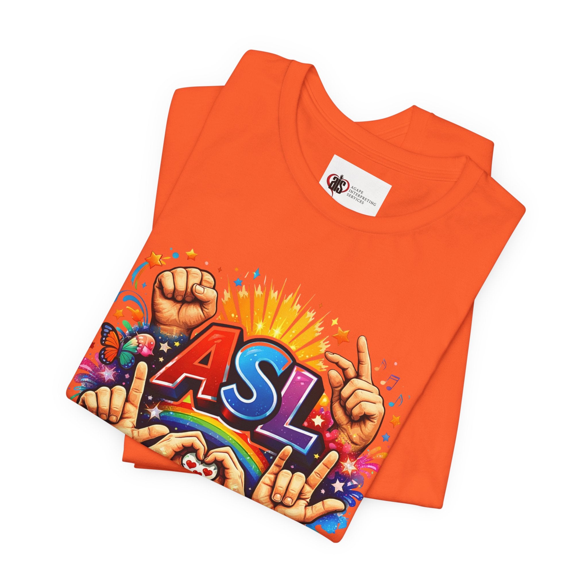 Women ASL Pride Explosion – American Sign Language Unity Tee