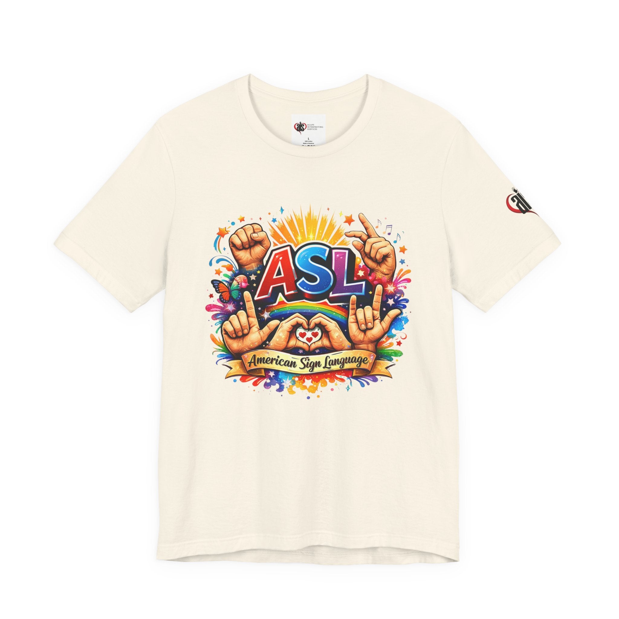 Women ASL Pride Explosion – American Sign Language Unity Tee
