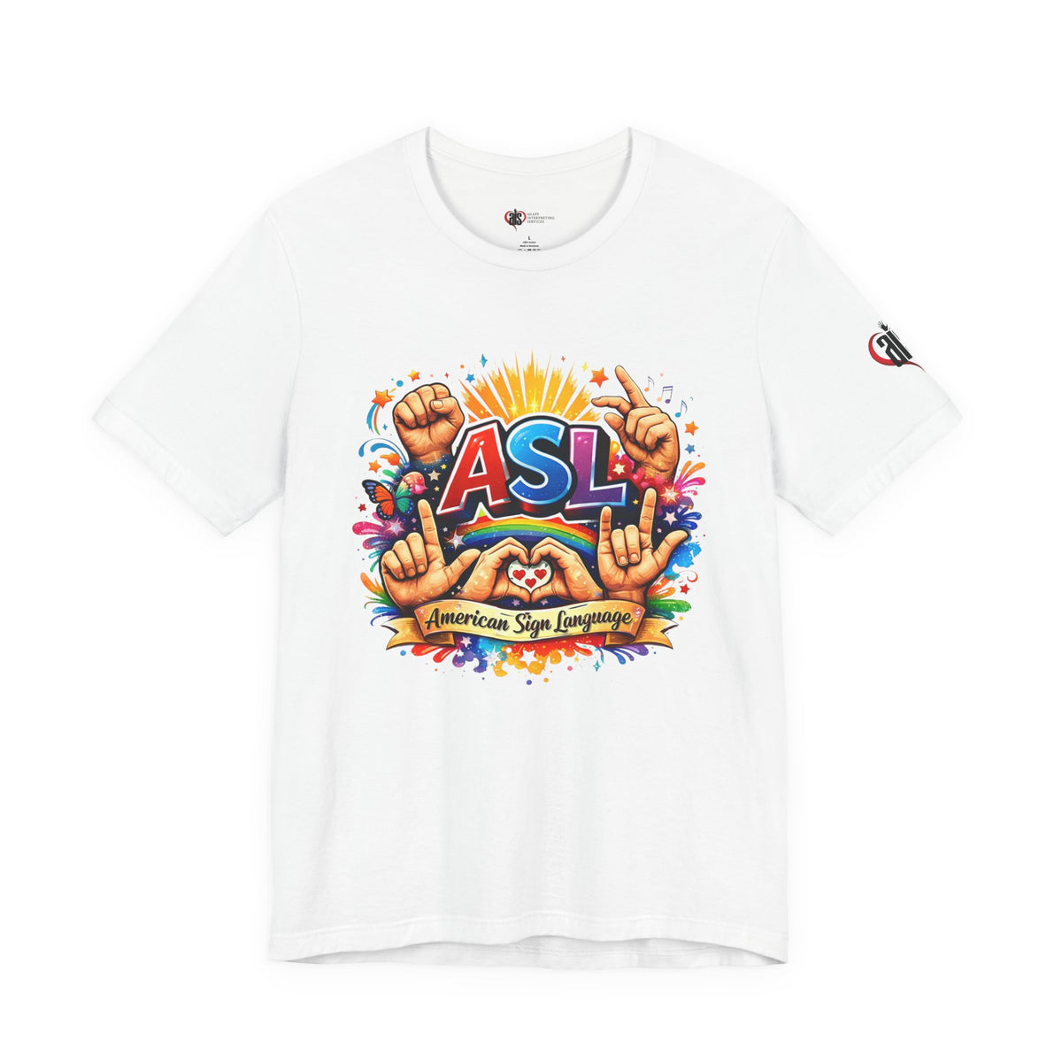 Women ASL Pride Explosion – American Sign Language Unity Tee