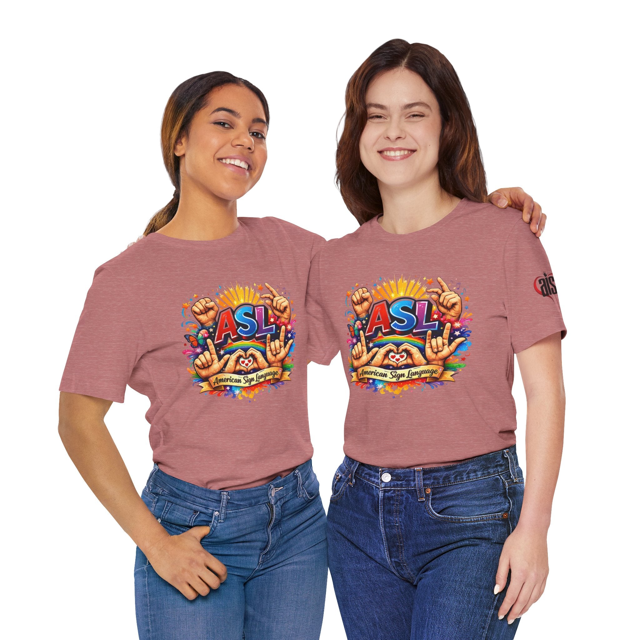 Women ASL Pride Explosion – American Sign Language Unity Tee
