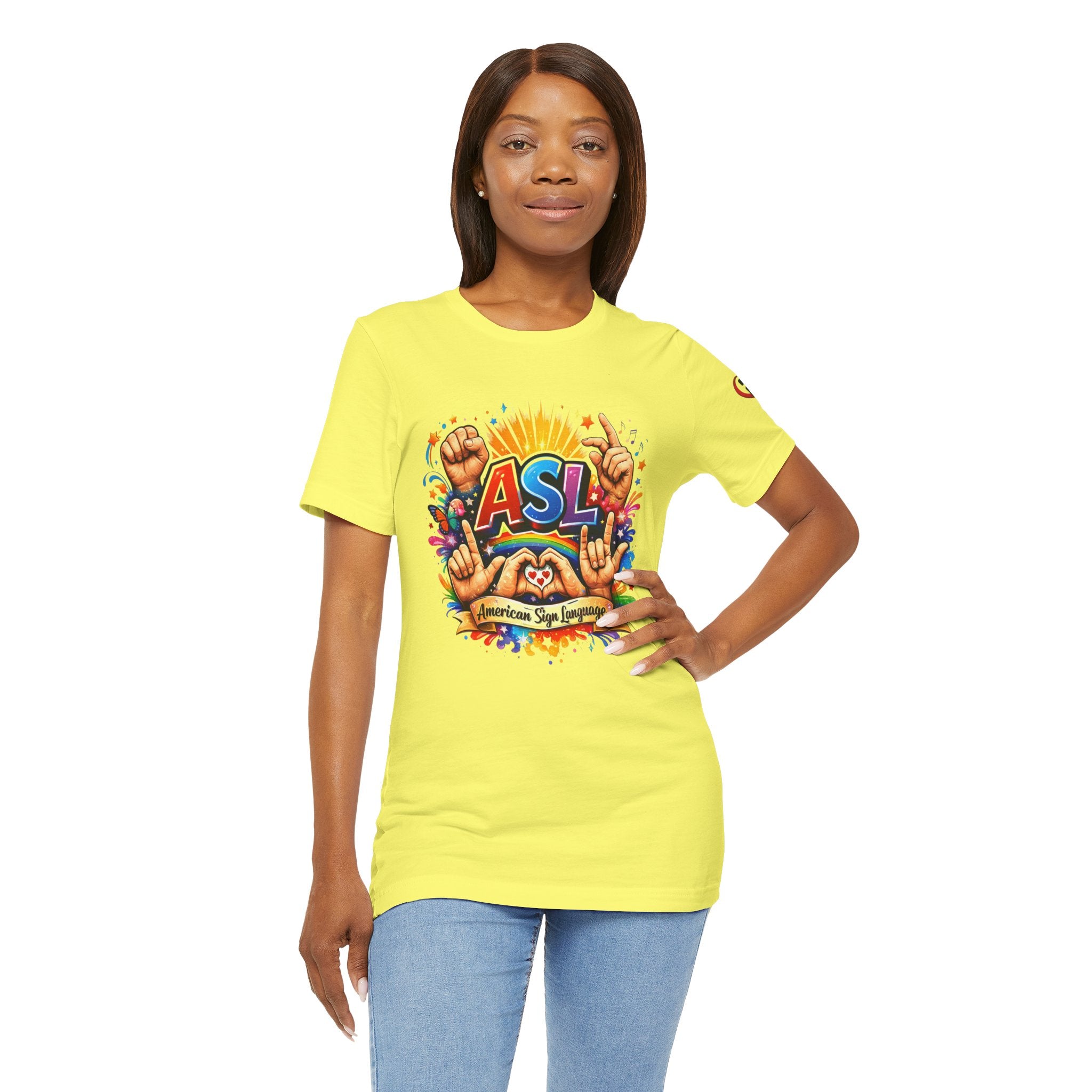 Women ASL Pride Explosion – American Sign Language Unity Tee