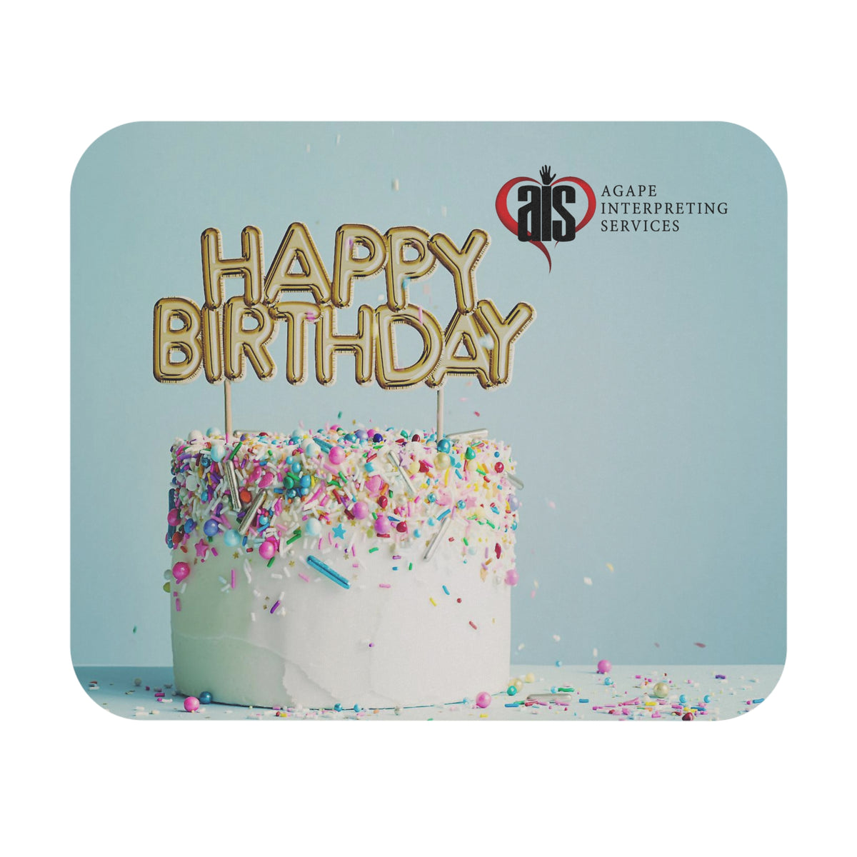 AIS Happy Birthday Mouse Pad, Cute Desk Accessory, Birthday Gift, Office Decor, Fun Workspace