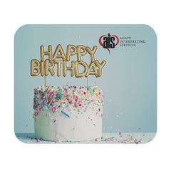 AIS Happy Birthday Mouse Pad, Cute Desk Accessory, Birthday Gift, Office Decor, Fun Workspace