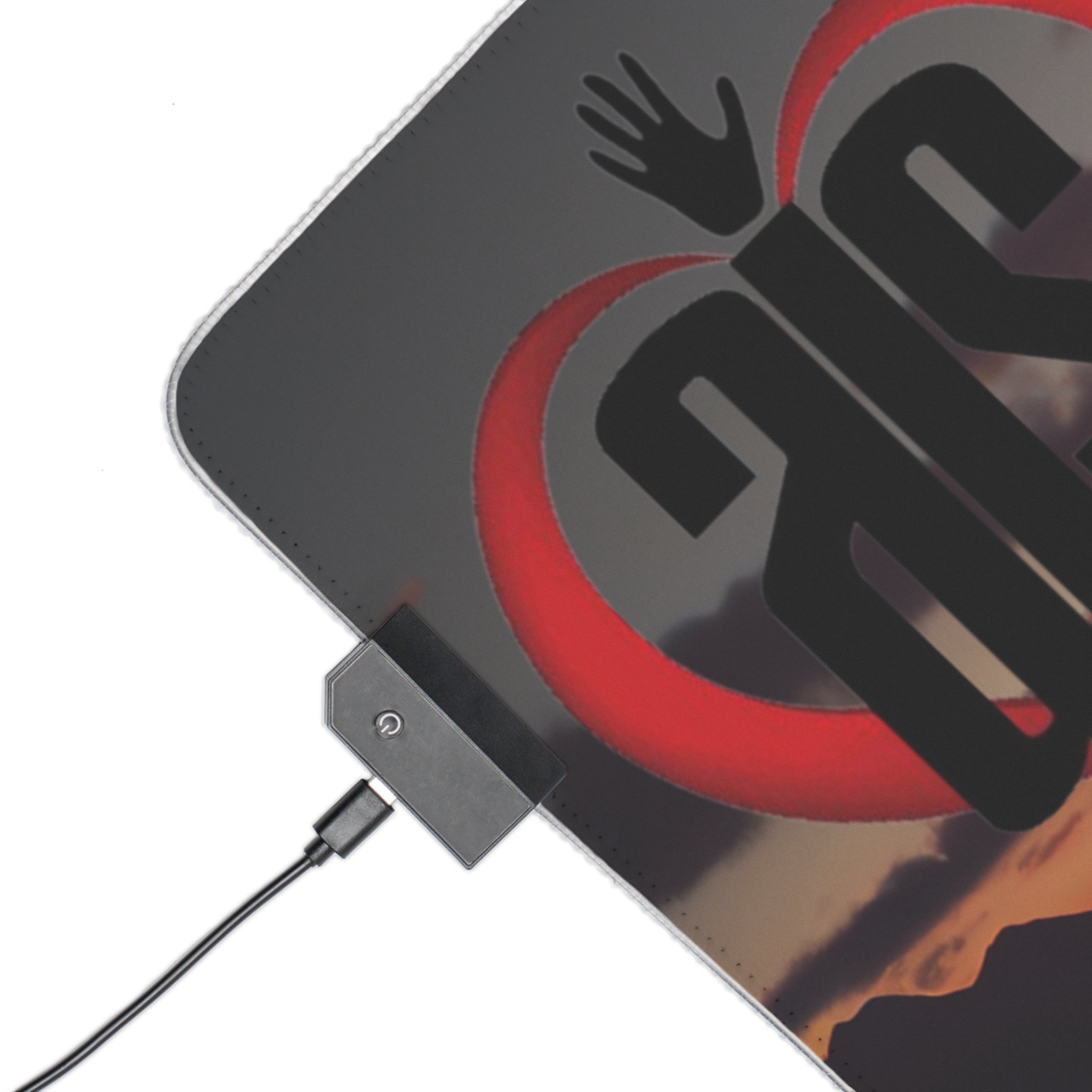 AIS RGB LED Gaming Mouse Pad with Inspirational Design, Perfect for Gamers, Desk Accessory, Gamer Gift, Office Decor