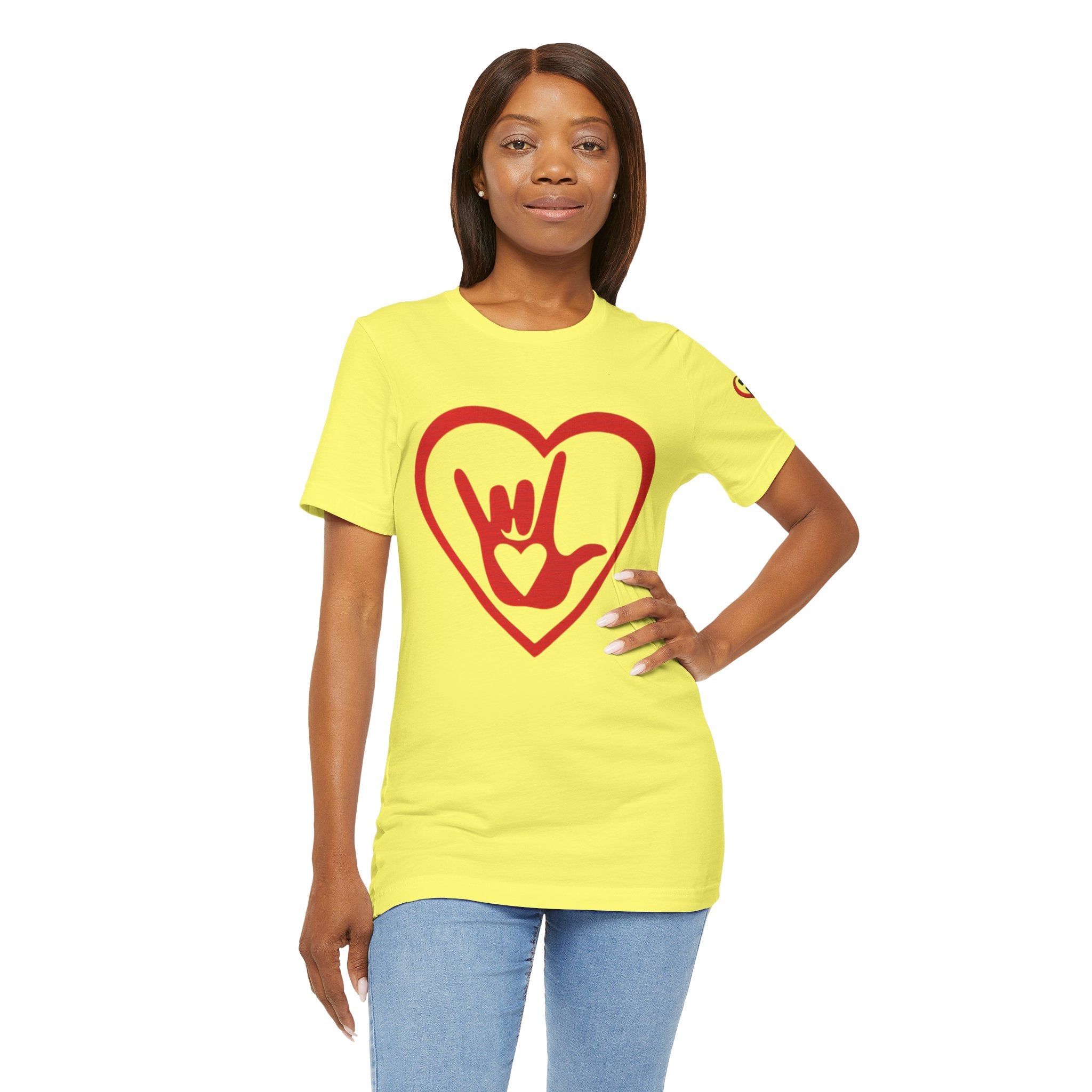 Women Soft Premium T-Shirt - ASL Heart and I Love You Hand Sign