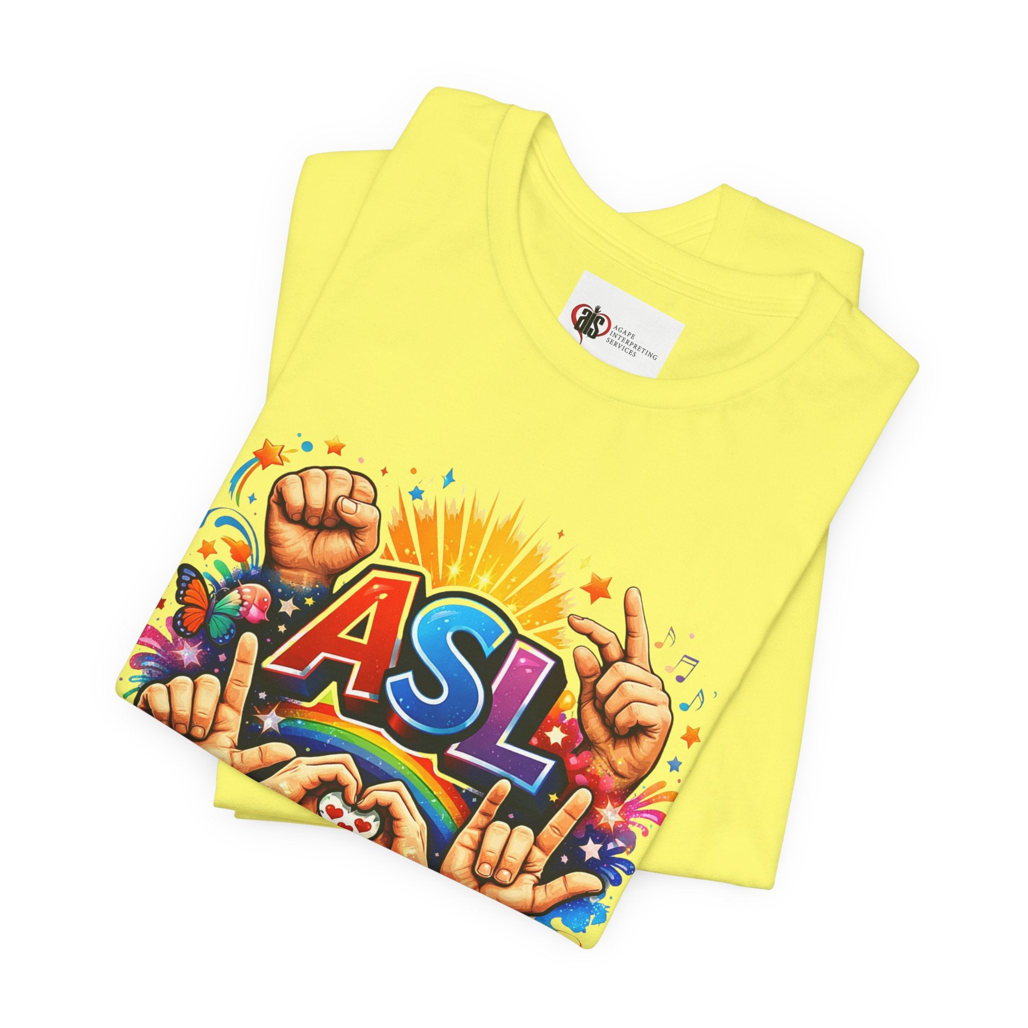 Women ASL Pride Explosion – American Sign Language Unity Tee