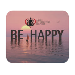 AIS Inspirational Mouse Pad, Office Decor, Gift for Students, Positive Vibes, Motivational Desk Accessory, Be Happy Design